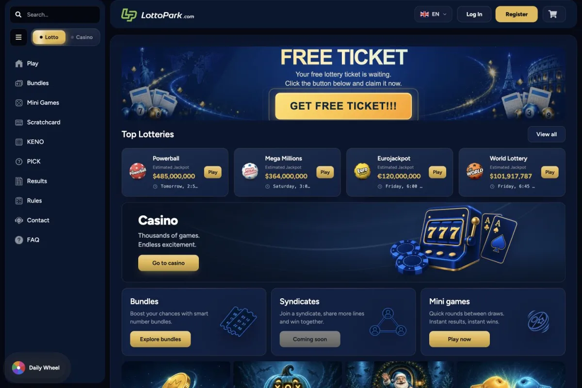 LottoPark — interface
